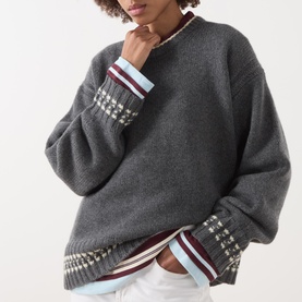 Tipped Cozy Knit Sweater