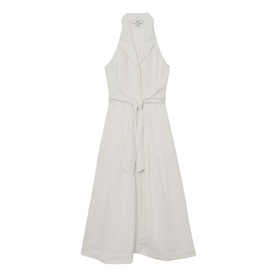 Tor Tie Front Flared Shirt Dress