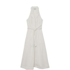 Tor Tie Front Flared Shirt Dress