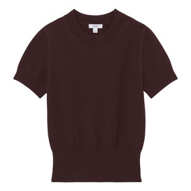 Anita Ribbed Trim Knitted Top