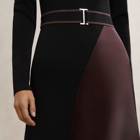 Misty Colour-Blocked Knitted Dress