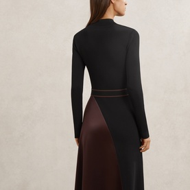 Misty Colour-Blocked Knitted Dress