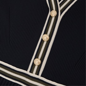 Gaia Rib Knit Pleated Dress