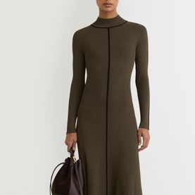 Polly Contrast Stitch Knitted Dress