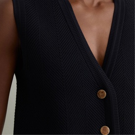 Ria Textured Knitted Waistcoat