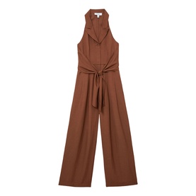 Taya Tie Front Wide Leg Jumpsuit
