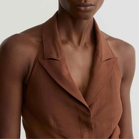 Taya Tie Front Wide Leg Jumpsuit