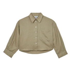 Solena Linen Cropped Shirt