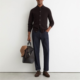 Gideon Stitch Knitted Polo Cardigan