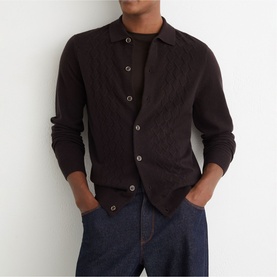 Gideon Stitch Knitted Polo Cardigan