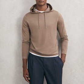 Holland Knitted Drawstring Hoodie