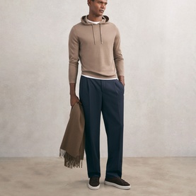 Holland Knitted Drawstring Hoodie