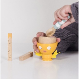 Wooden Egg Cup & Soldiers Set