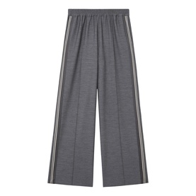 Marlow M&eacute;lange Side-Stripe Wide Leg Trousers