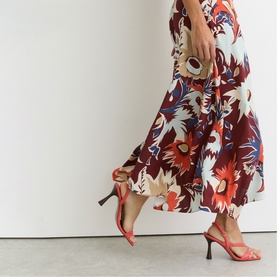 Asha Floral Handkerchief Flared Dress