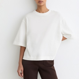 Lara Ribbed Trim Oversized T-Shirt