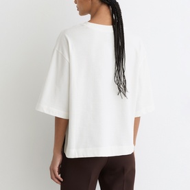 Lara Ribbed Trim Oversized T-Shirt