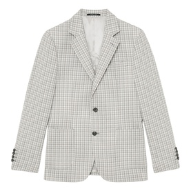 Canty Houndstooth Single-Breasted Blazer