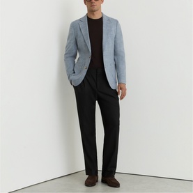 Manci Single-Breasted Herringbone Blazer