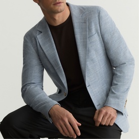 Manci Single-Breasted Herringbone Blazer