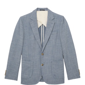 Manci Single-Breasted Herringbone Blazer