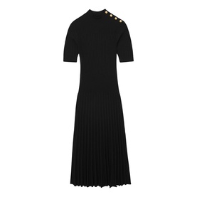 Harriet Button-Detail Knitted Dress