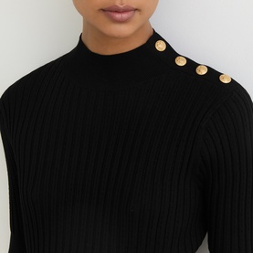 Harriet Button-Detail Knitted Dress