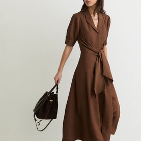 Tessera Belted Shirt Dress