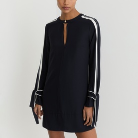 Tammy Tipped Tie-Cuff Shift Dress