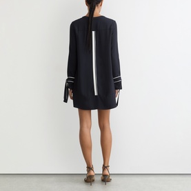 Tammy Tipped Tie-Cuff Shift Dress