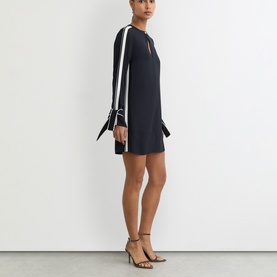Tammy Tipped Tie-Cuff Shift Dress