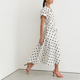 Sawyer Polka Dot Belted Flared Dress