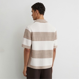 Marek Block-Stripe Knit Shirt