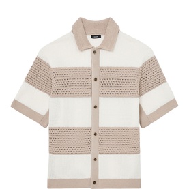 Marek Block-Stripe Knit Shirt