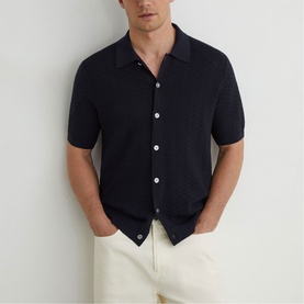 Phoenix Textured-Knit Shirt