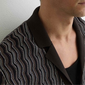 Drake Wavy Striped Knitted Casual Shirt