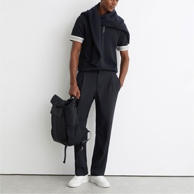Bruno Stripe Cuff Zip Polo Shirt