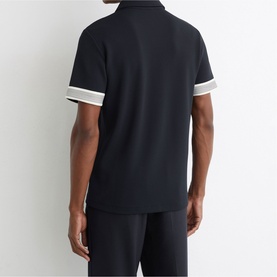 Bruno Stripe Cuff Zip Polo Shirt