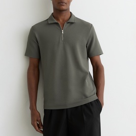 Forno Textured Zip Polo Shirt