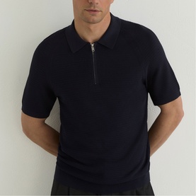Estate Half-Zip Knitted Polo Shirt