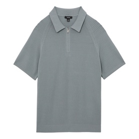 Estate Textured Zip Polo Shirt