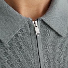 Estate Textured Zip Polo Shirt