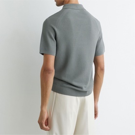 Estate Textured Zip Polo Shirt