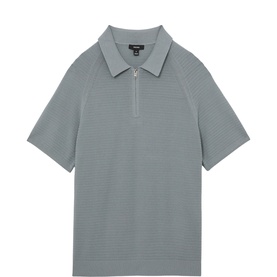 Estate Textured Zip Polo Shirt