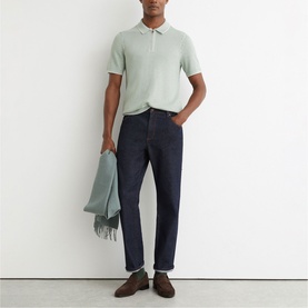 Brink Half-Zip Knitted Polo Shirt