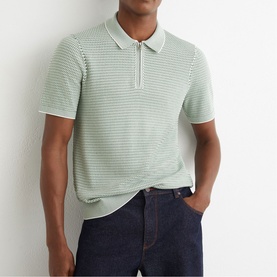 Brink Half-Zip Knitted Polo Shirt
