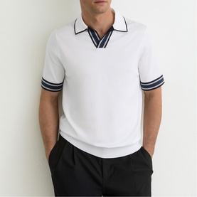 Poole Tipped Knit Polo Shirt