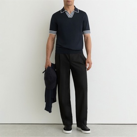 Poole Tipped Knit Polo Shirt