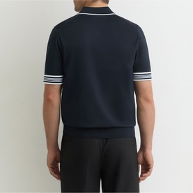 Poole Tipped Knit Polo Shirt