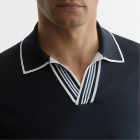 Poole Tipped Knit Polo Shirt